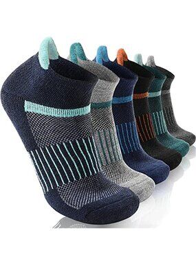Merino Wool Hiking Socks 6 Pack Ankle Thermal Moisture Wicking Cushion